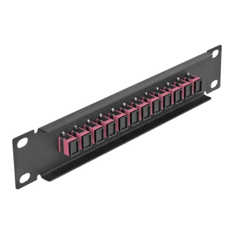 DELOCK 10? LWL Patchpanel 12 Port SC Simplex violett 1 HE schwarz