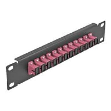 DELOCK 10? LWL Patchpanel 12 Port SC Simplex violett 1 HE schwarz