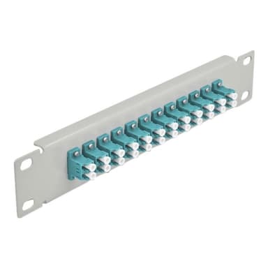 DELOCK 10? LWL Patchpanel 12 Port LC Duplex aqua 1 HE grau