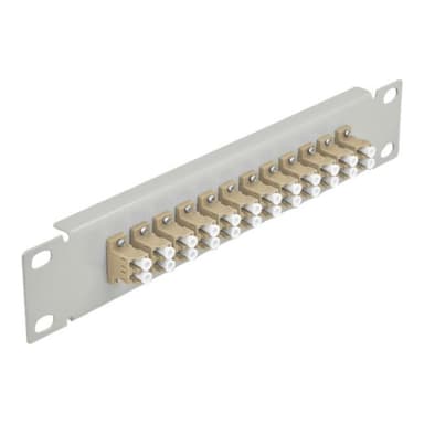 DELOCK 10? LWL Patchpanel 12 Port LC Duplex beige 1 HE grau