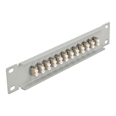 DELOCK 10? LWL Patchpanel 12 Port LC Duplex beige 1 HE grau