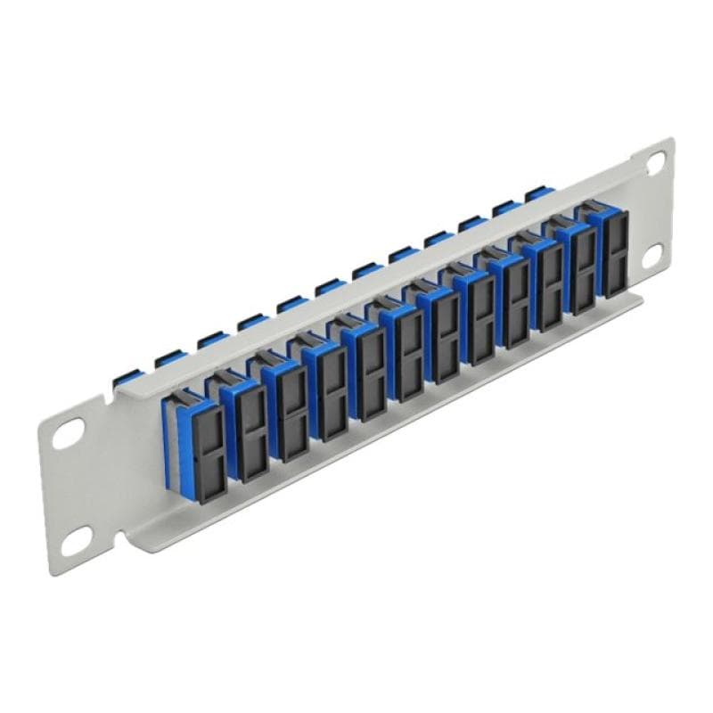 DELOCK 10? LWL Patchpanel 12 Port SC Duplex blau 1 HE grau