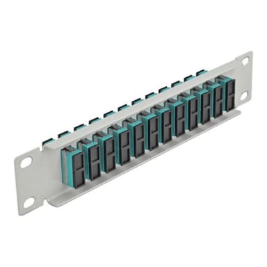 DELOCK 10? LWL Patchpanel 12 Port SC Duplex aqua 1 HE grau