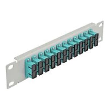 DELOCK 10? LWL Patchpanel 12 Port SC Duplex aqua 1 HE grau