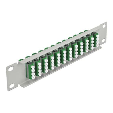 DELOCK 10? LWL Patchpanel 12 Port LC Quad grün 1 HE grau
