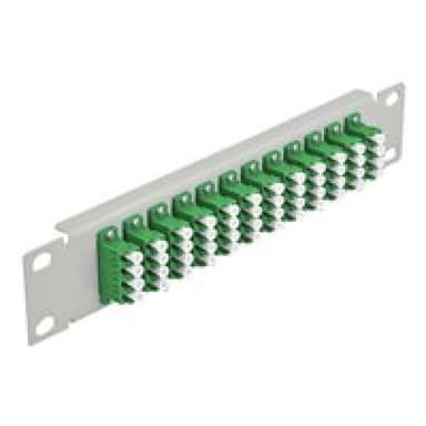 DELOCK 10? LWL Patchpanel 12 Port LC Quad grün 1 HE grau