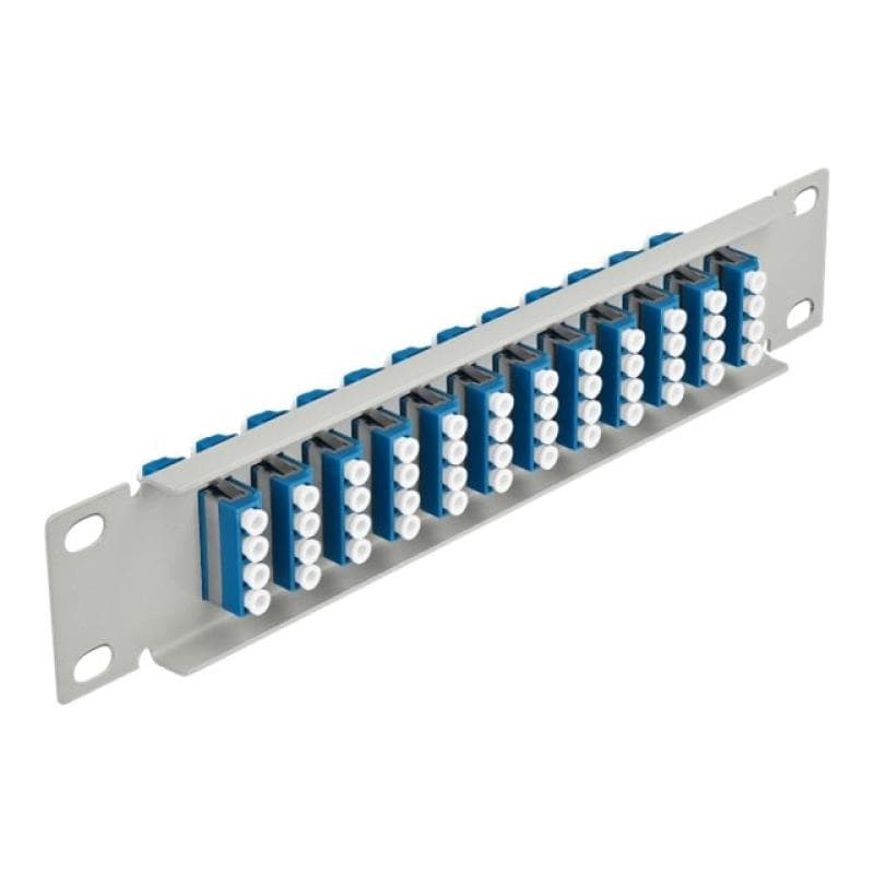 DELOCK 10? LWL Patchpanel 12 Port LC Quad blau 1 HE grau
