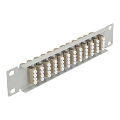 DELOCK 10? LWL Patchpanel 12 Port LC Quad beige 1 HE grau