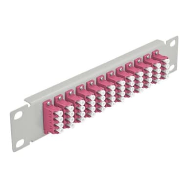DELOCK 10? LWL Patchpanel 12 Port LC Quad violett 1 HE grau