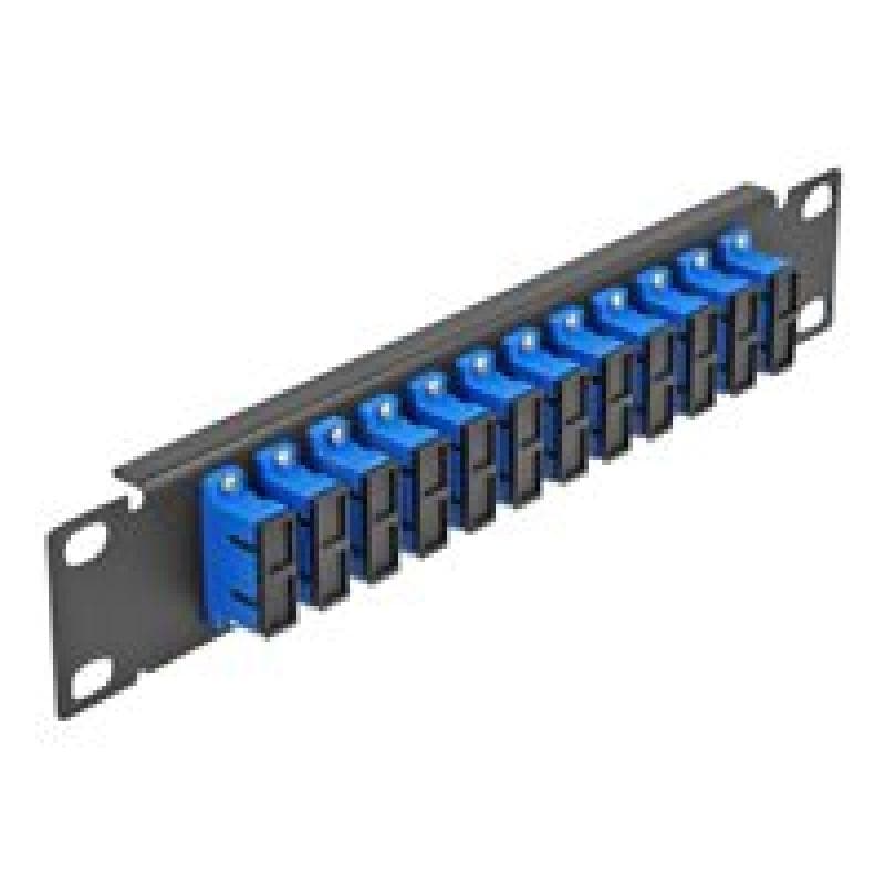 DELOCK 10? LWL Patchpanel 12 Port SC Duplex blau 1 HE schwarz
