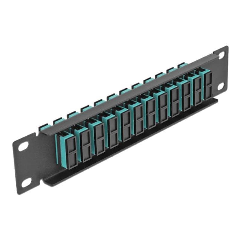 DELOCK 10? LWL Patchpanel 12 Port SC Duplex aqua 1 HE schwarz