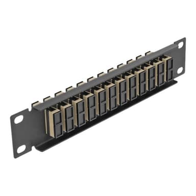 DELOCK 10? LWL Patchpanel 12 Port SC Duplex beige 1 HE schwarz
