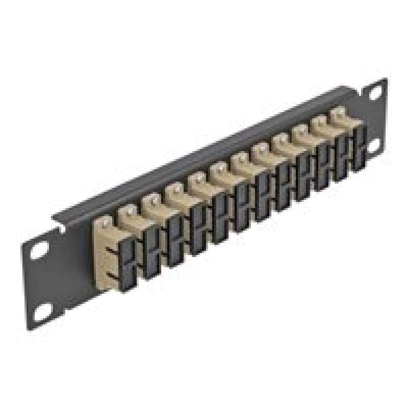 DELOCK 10? LWL Patchpanel 12 Port SC Duplex beige 1 HE schwarz