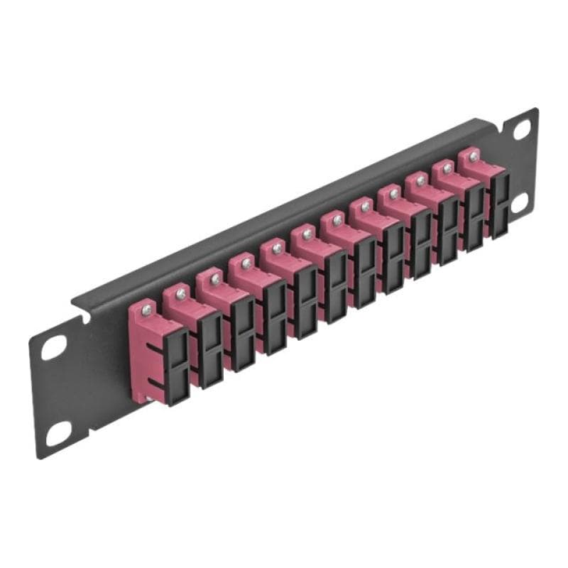 DELOCK 10? LWL Patchpanel 12 Port SC Duplex violett 1 HE schwarz