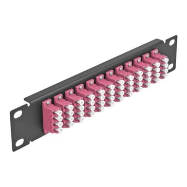 DELOCK 10? LWL Patchpanel 12 Port LC Quad violett 1 HE schwarz