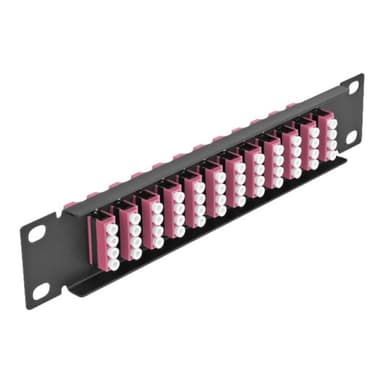 DELOCK 10? LWL Patchpanel 12 Port LC Quad violett 1 HE schwarz