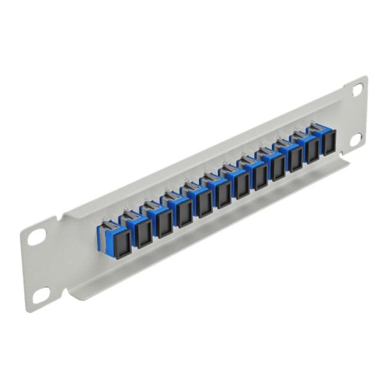 DELOCK 10? LWL Patchpanel 12 Port SC Simplex blau 1 HE grau