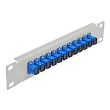 DELOCK 10? LWL Patchpanel 12 Port SC Simplex blau 1 HE grau