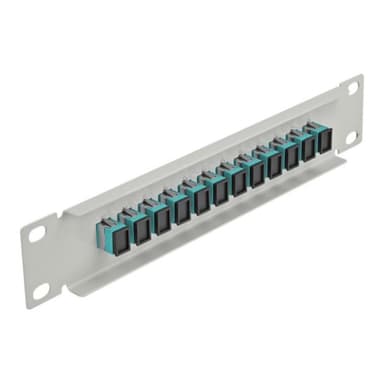 DELOCK 10? LWL Patchpanel 12 Port SC Simplex aqua 1 HE grau