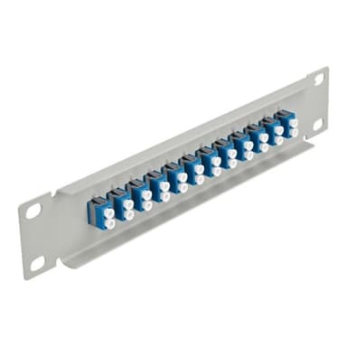 DELOCK 10? LWL Patchpanel 12 Port LC Duplex blau 1 HE grau