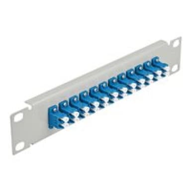 DELOCK 10? LWL Patchpanel 12 Port LC Duplex blau 1 HE grau