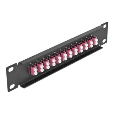 DELOCK 10? LWL Patchpanel 12 Port LC Duplex violett 1 HE schwarz