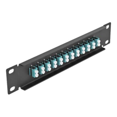 DELOCK 10? LWL Patchpanel 12 Port LC Duplex aqua 1 HE schwarz