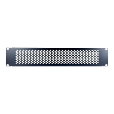 INTERTECH IPC 19″ Lochblende 2HE, 89x482x11mm, RAL 9005
