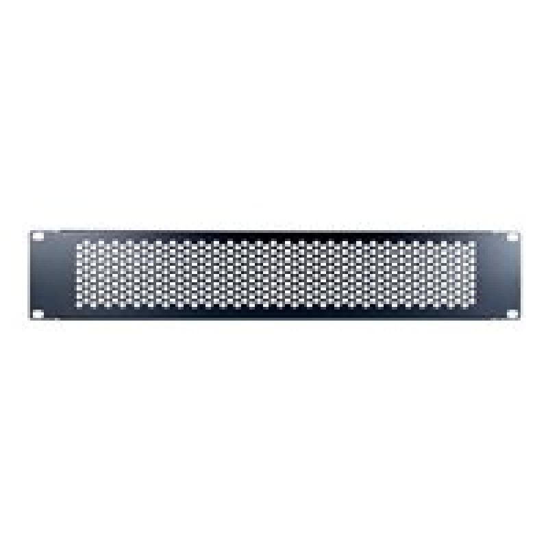 INTERTECH IPC 19″ Lochblende 2HE, 89x482x11mm, RAL 9005