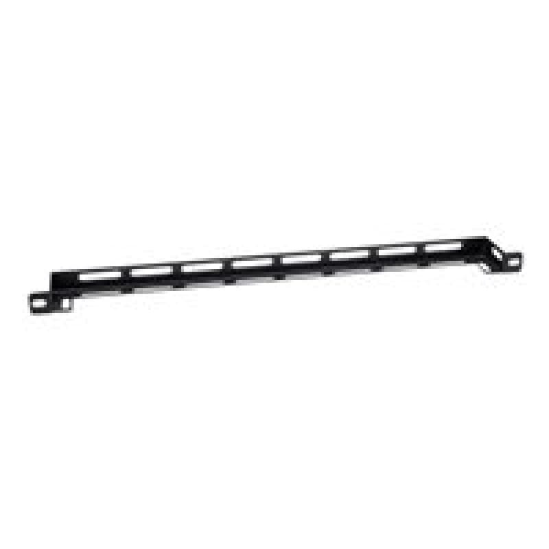 INTERTECH 19″ Kabelführungsleiste , 1/2U, 22x482x50mm schw.