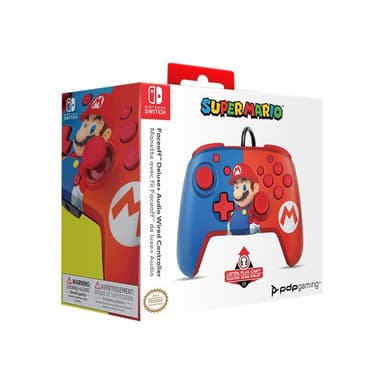 PDP Controller Faceoff Deluxe+Audio Mario Switch