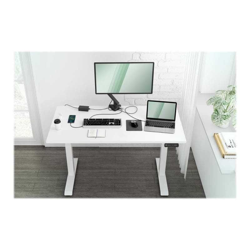 DIGITUS Smarte Monitorhalterung mit Dockingstation, schwarz