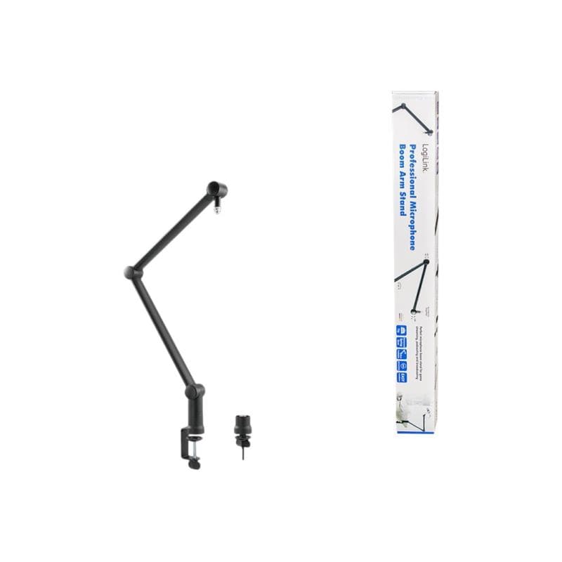 LOGILINK Professional Microphone Boom Arm Stand, black