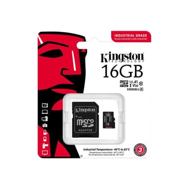 KINGSTON Card Kingston Ind. MicroSD +ADP 16GB pSLC