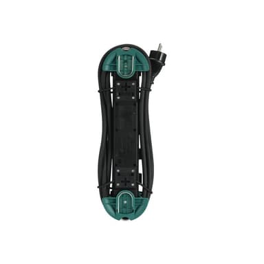 BACHMANN HOOK Outdoor 4xCEE7/3 500.200 grün 4,0m CEE7/7 IP44 Steckdosenleiste