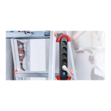 BACHMANN HOOK Indoor 5xCEE7/3 500.100 rot 5,0m CEE7/7 IP20 Steckdosenleiste