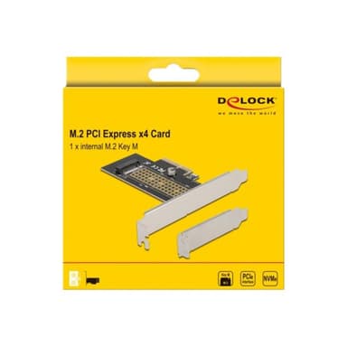 DELOCK PCIe x4>1x int. M.2 NVMe-LP | 80mm