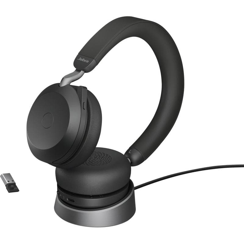 GN NETCOM Jabra Evolve2 75 UC schwarz + Ladestation + Link 380a