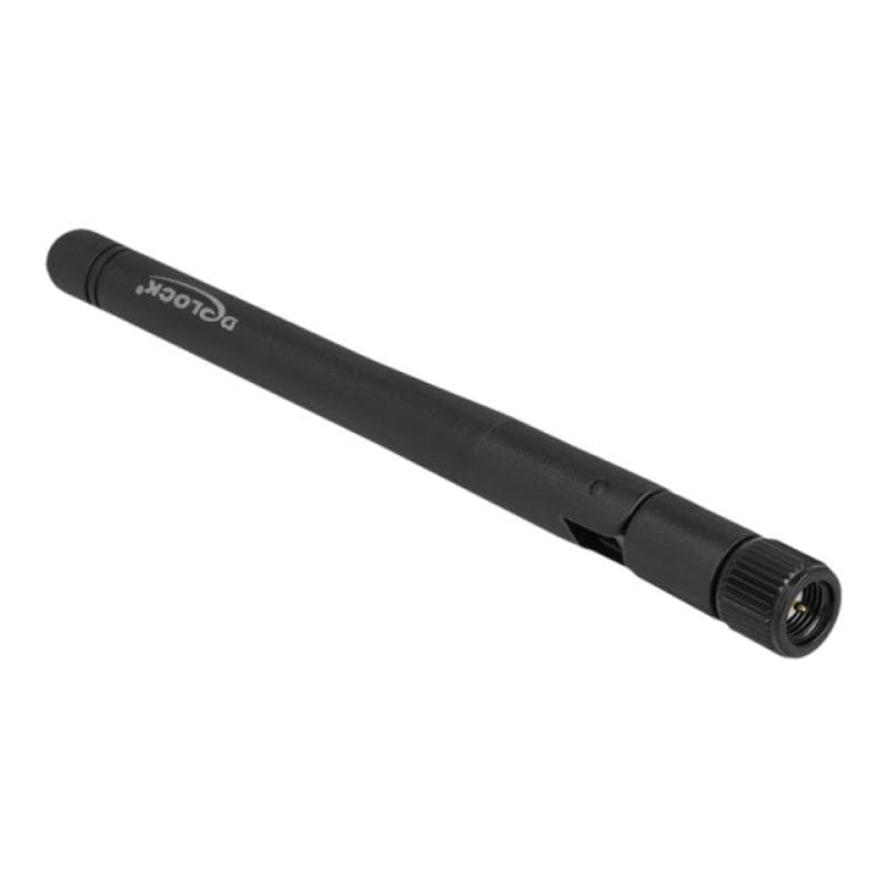 DELOCK 5G 3,3 - 5,0 GHz Antenne SMA Stecker -1,0 - 4,5 dBi 10,9 cm omnidirektional mit Kippgelenk un