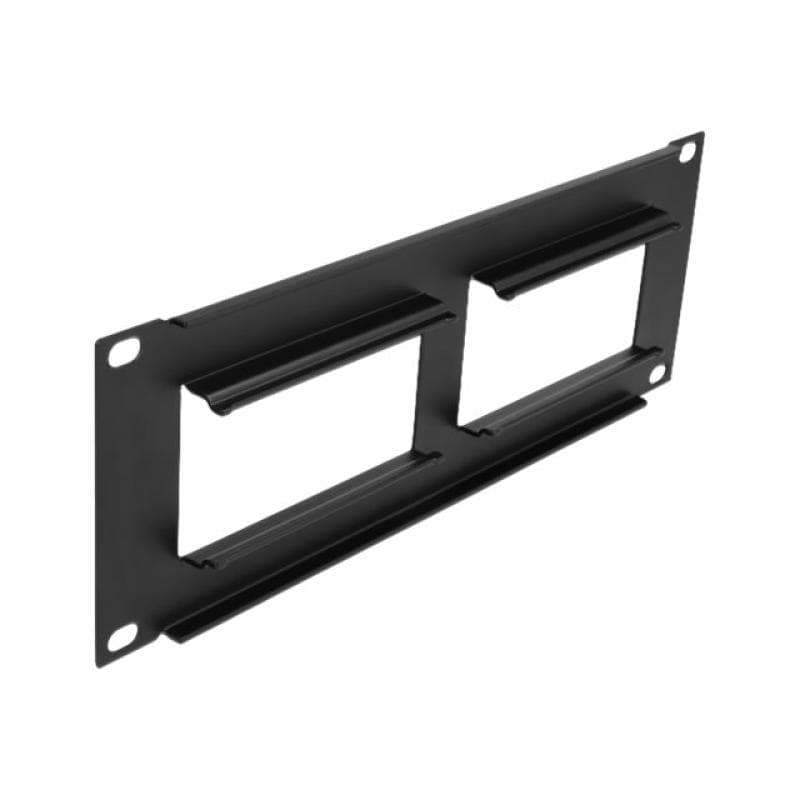 DELOCK Easy 45 10 Zoll Patchpanel Ausschnitt 2 x 90,5 x 45,2 mm, 2 HE, schwarz