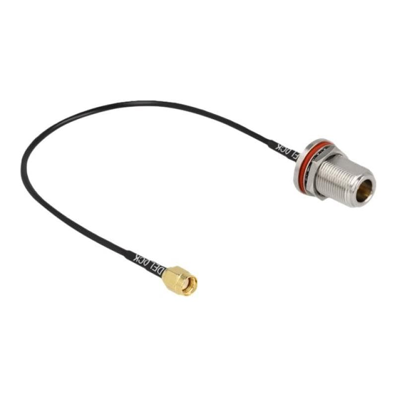 DELOCK Antennenkabel RP-SMA Stecker zu N Buchse RG-174 30 cm