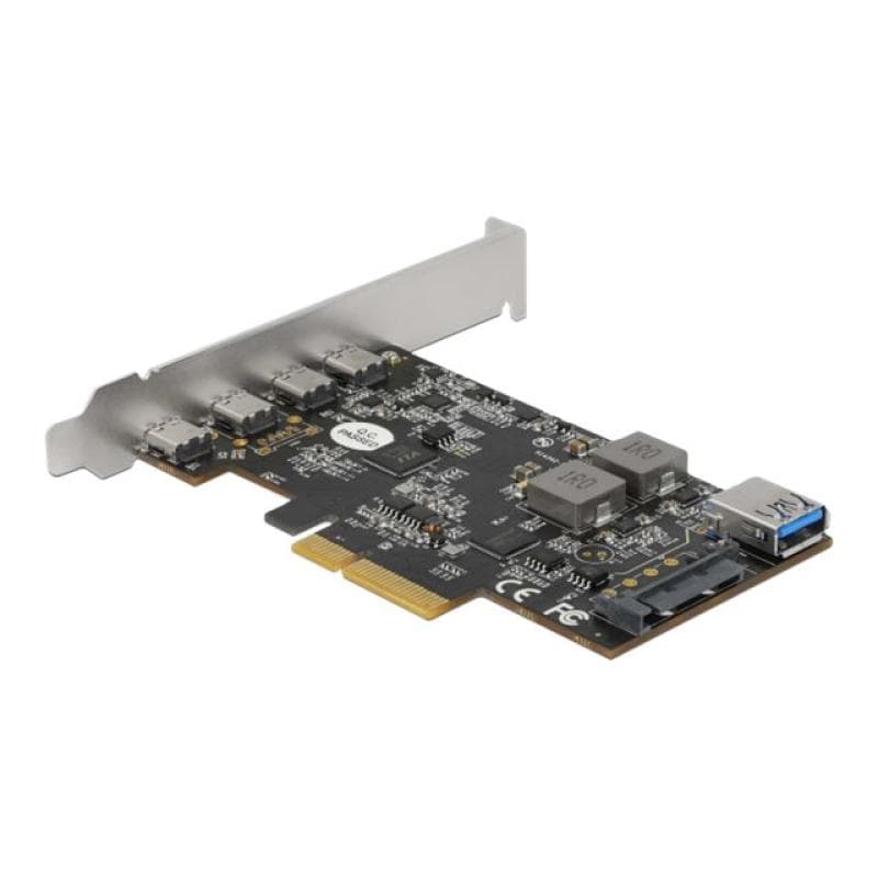 DELOCK PCIe x4>4xUSB-C+USB-A SS LP | 90059