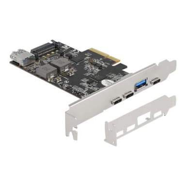 DELOCK PCIe x4>3xUSB-C+2xUSB-A SS LP | 90060