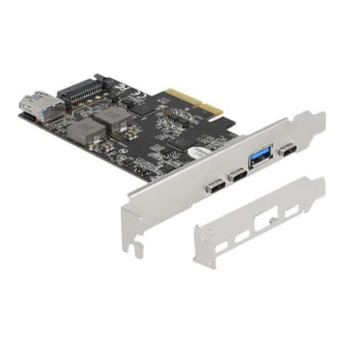 DELOCK PCIe x4>3xUSB-C+2xUSB-A SS LP | 90060