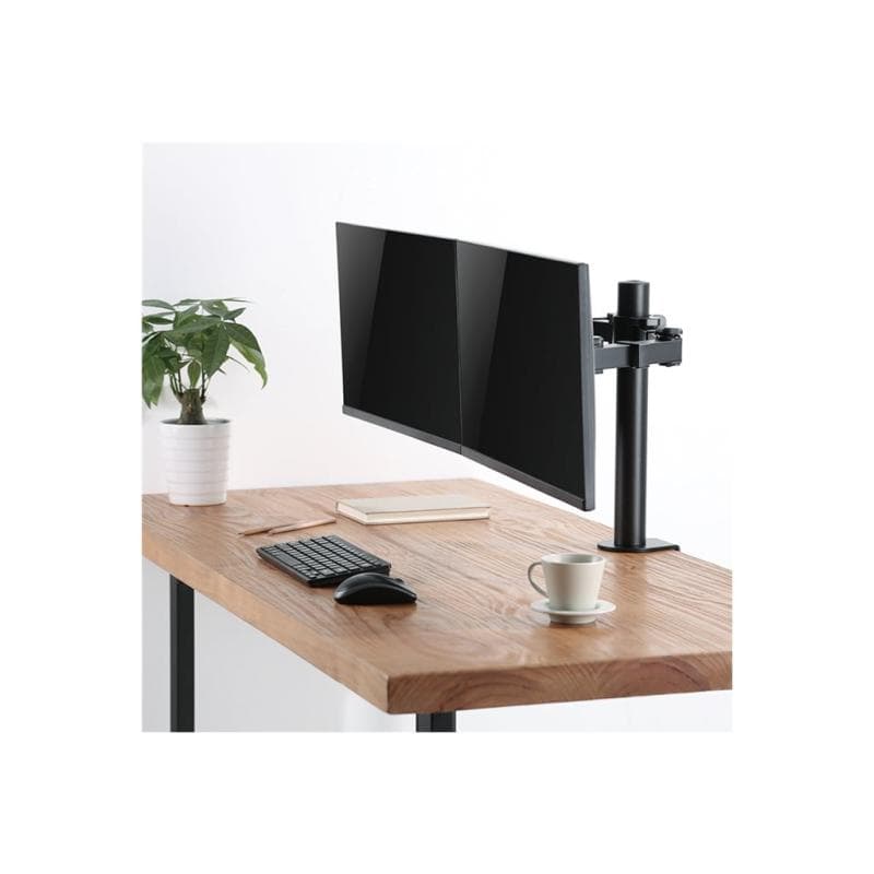 LOGILINK Dual Monitor mount, 17″-32″, steel, 360° VESA plate, arm length: 380mm