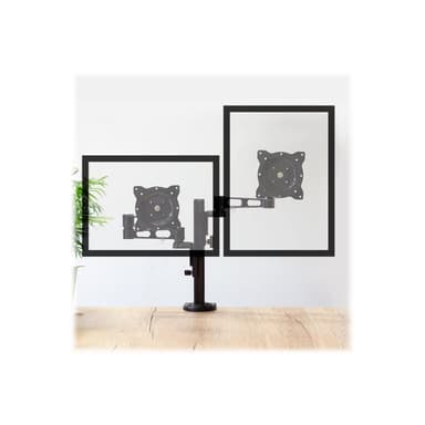 LOGILINK Dual Monitor mount, 13″-26″, aluminum, separate height adjustment