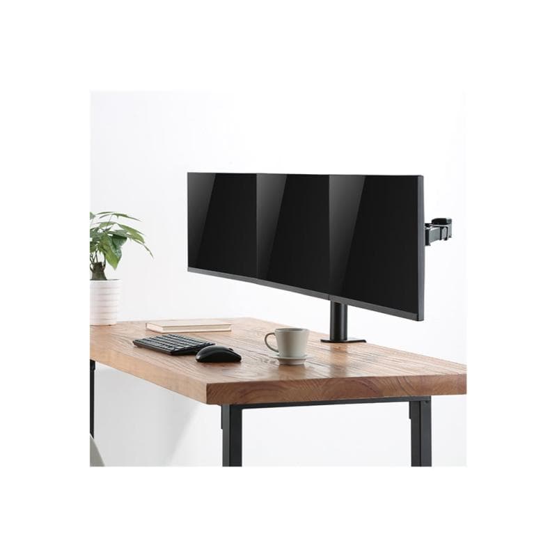LOGILINK Triple Monitor mount, 17″-27″, steel, 360° VESA plate, arm length: 640mm