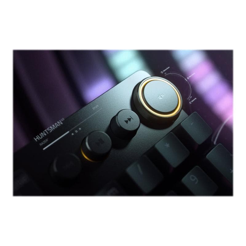 RAZER Huntsman V2 - optische Gaming Tastatur, Clicky Purple Switches, Chroma RGB, deutsches Layout (