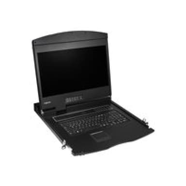 LOGILINK KVM Console with 19″ Full HD LCD Screen, HDMI, German keyboard layout