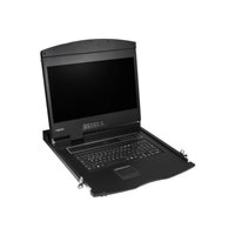 LOGILINK KVM Console with 19″ Full HD LCD Screen, HDMI, German keyboard layout